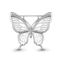 Брошь из серебра с фианитами «Бабочка»
