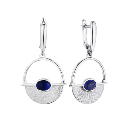 Серьги из серебра с ситаллом