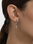 Серьги из серебра с бриллиантом