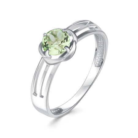 Кольцо из серебра с хризолитом