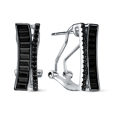 Серьги из серебра с шпинелью