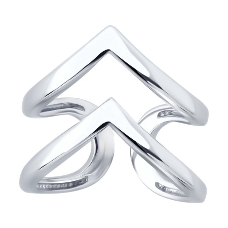 Кольцо из серебра фаланговое Галочки