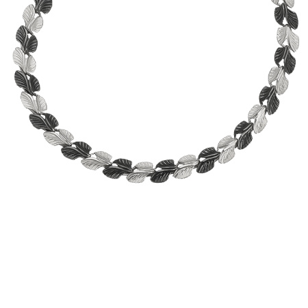 Серебряное колье «Листья»