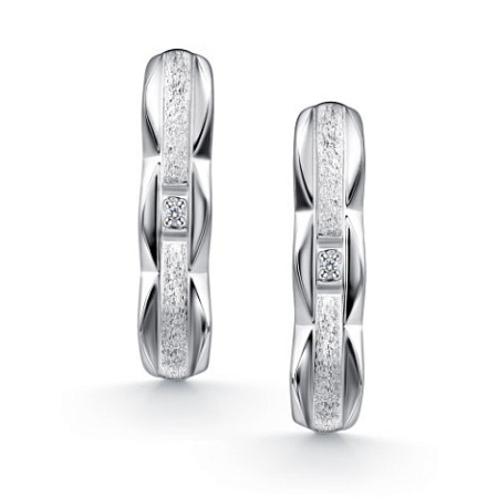 Серьги из серебра с бриллиантом