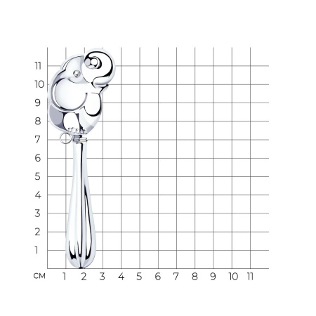 Погремушка "Слоник" серебряная