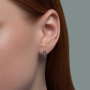 Серьги из серебра с фианитами