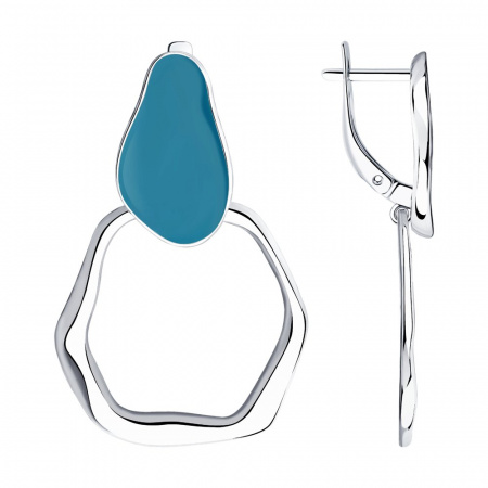 Серьги из серебра с эмалью