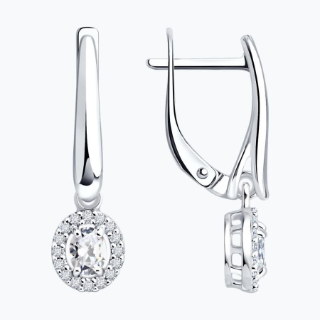 Серьги из серебра с бриллиантами