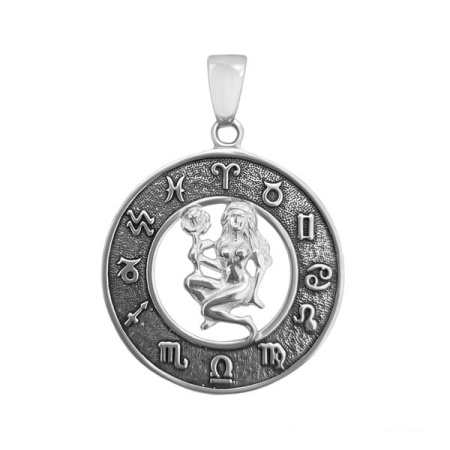 Серебряный кулон знак зодиака «Дева»