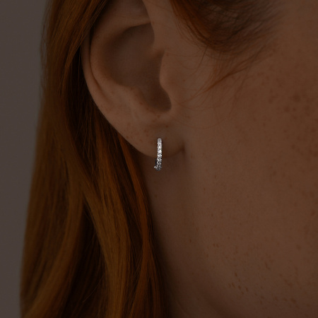 Серебряные серьги с фианитами