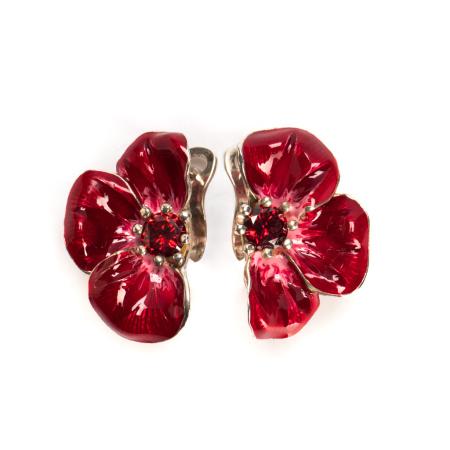 Серебряные серьги «Шиповник»