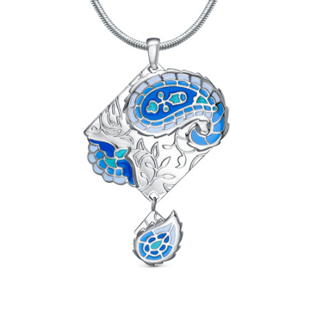 Подвеска из серебра с эмалью