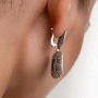 Серьги из серебра «Нежность» с топазом и ларимаром