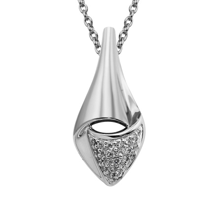 Подвес из серебра с белыми топазами