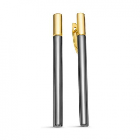 Серьги из серебра с позолотой