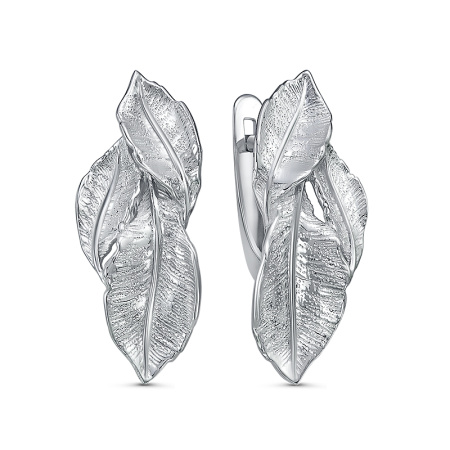 Серьги из серебра «Листья»