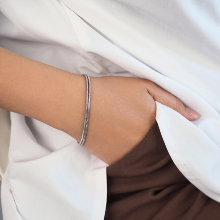 Серебряный браслет «Змейка»