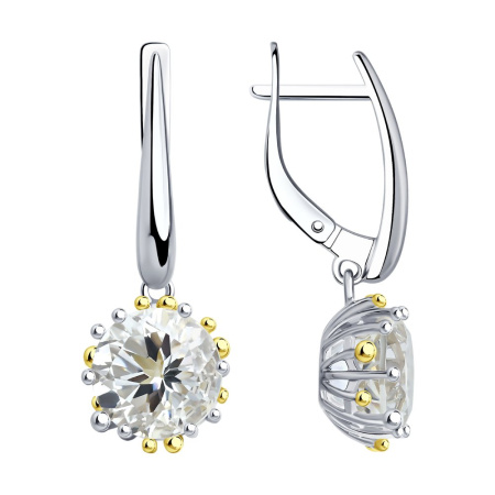 Серьги Sokolov из серебра с горным хрусталем