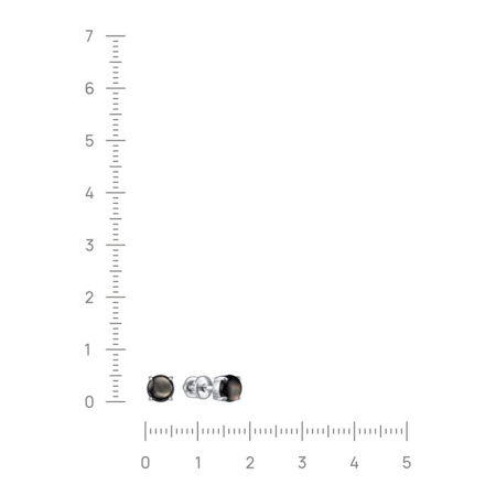 Серьги-пусеты из серебра с перламутром