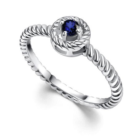 Кольцо из серебра с сапфиром