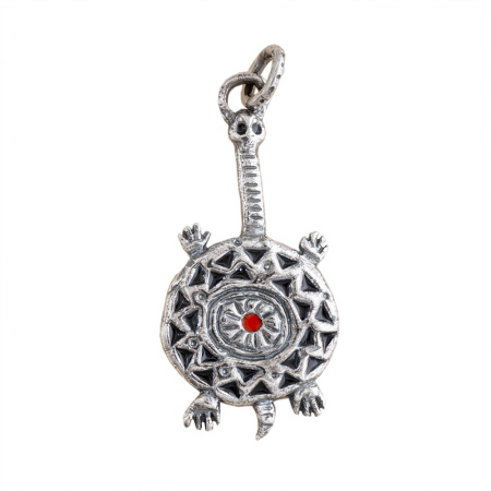 Серебряная подвеска «Черепаха» с эмалью