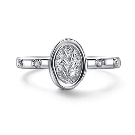 Кольцо из серебра с бриллиантом «Ветвь»
