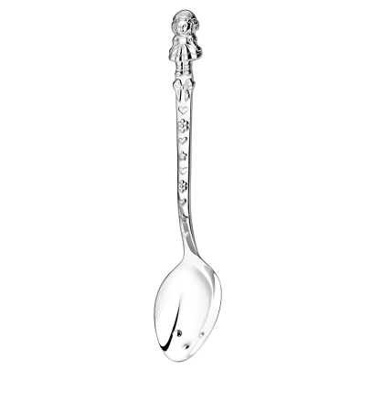 Серебряная детская ложка DODO "Кукла с бантами" с чернением