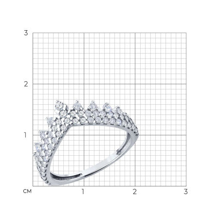 Серебряное кольцо с фианитами