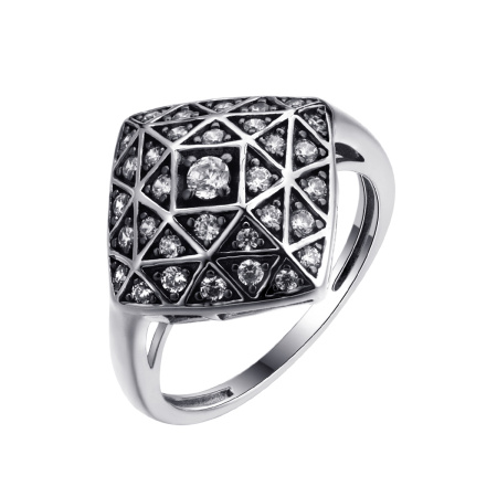 Серебряное кольцо с фианитами