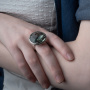 Серебряное кольцо с празиолитом «Персия»
