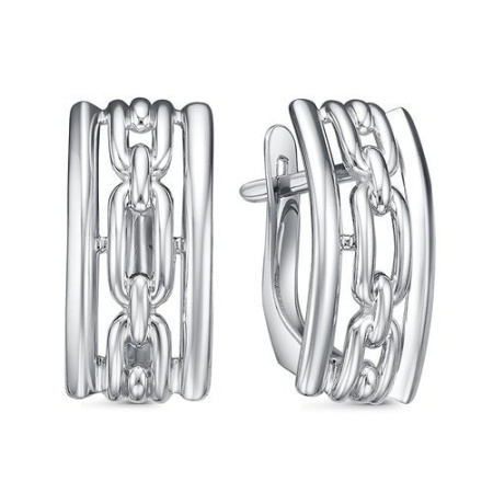 Серьги из серебра «Цепь»