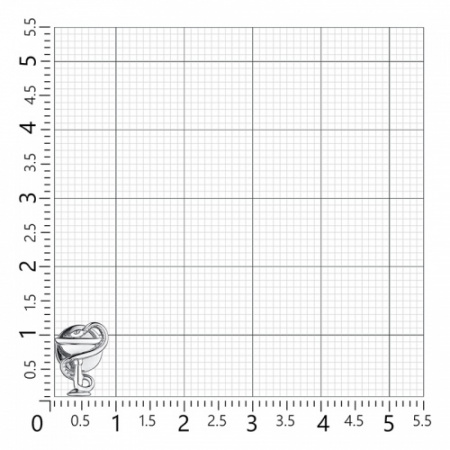 Серебряная брошь «Чаша со змеей»