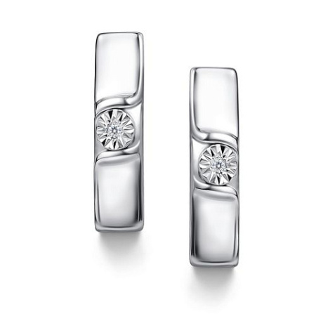 Серьги из серебра с бриллиантами