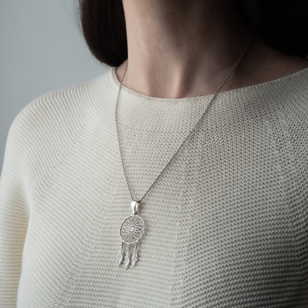 Серебряный кулон «Ловец снов»