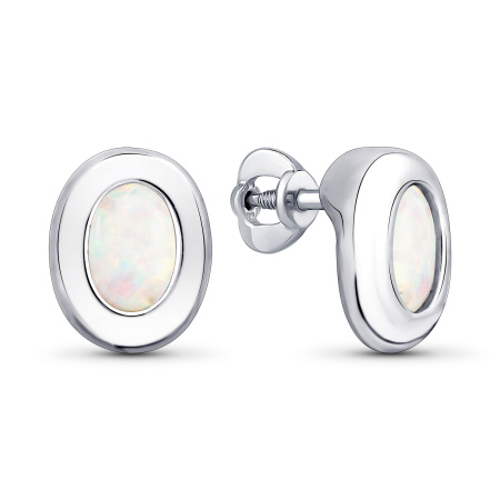 Серьги из серебра с опалом