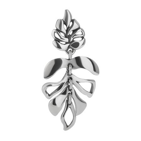 Серебряный кулон «Монстера»