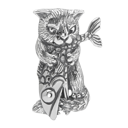 Подвеска из серебра «Кот»