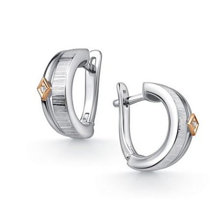 Серьги из серебра с бриллиантами