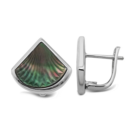 Серьги из серебра с перламутром