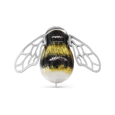 Брошь из серебра с эмалью «Пчела»