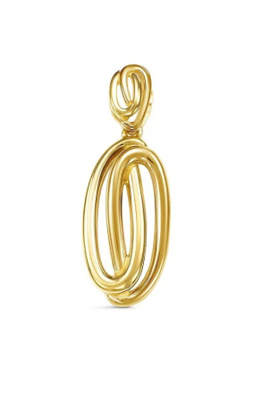 Подвеска серебряная с позолотой «Twist кофе»