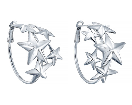 Серьги из серебра «Звезды»