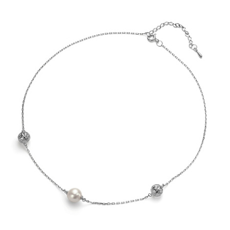 Колье из серебра с жемчугом