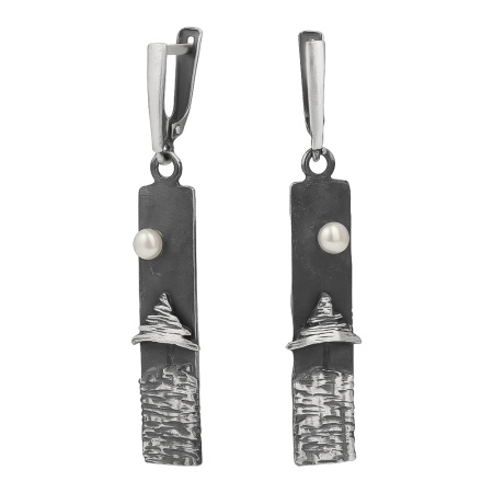 Серебряные серьги с жемчугом