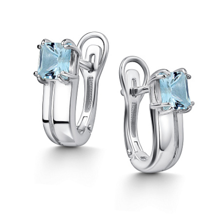 Серебряные серьги с топазом