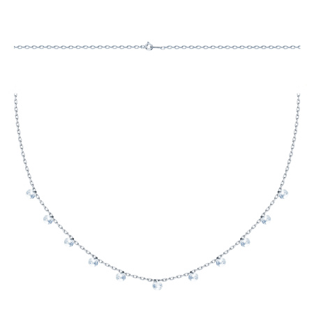 Колье из серебра с фианитами