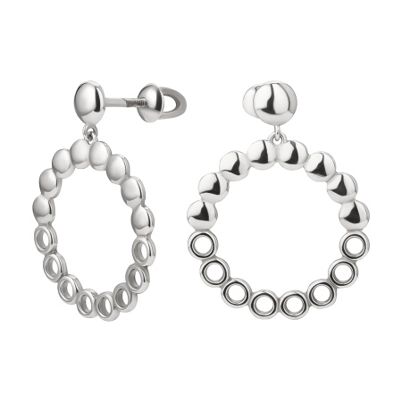 Серьги из серебра «Круги»
