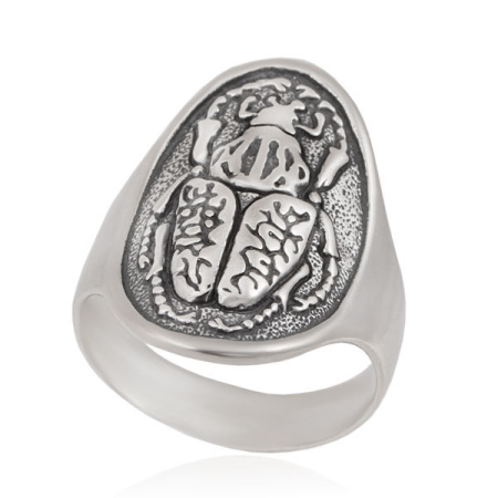 Серебряное кольцо "Скарабей"
