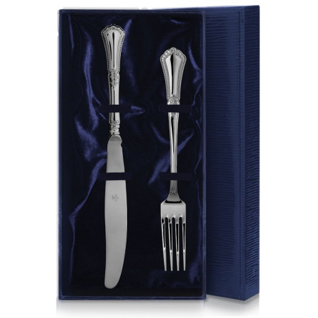 Серебряный набор «Фаворит» столовая вилка и нож