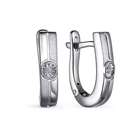 Серьги из серебра с бриллиантом